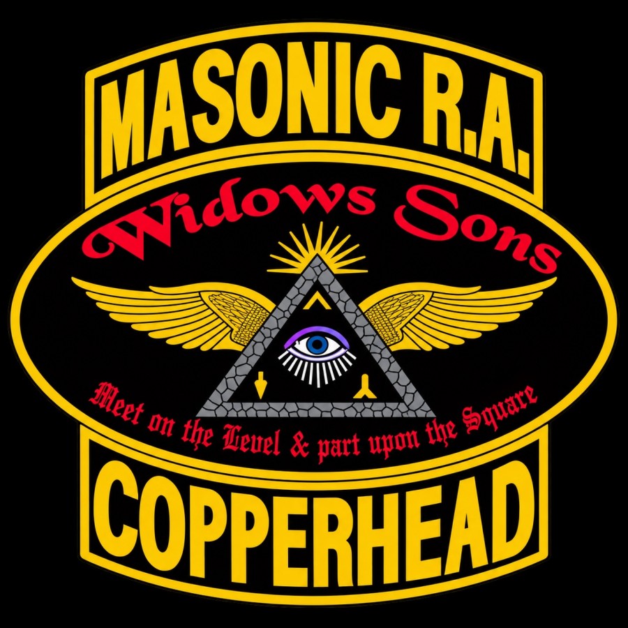 Copperhead Chapter patch: Masonic R.A., Widows Sons, Copperhead