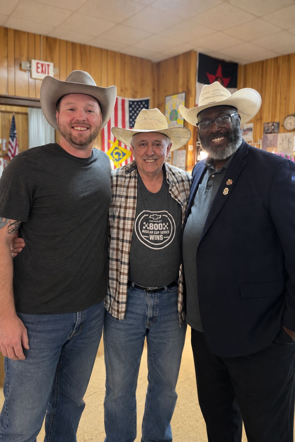Three King Lodge members smiling together