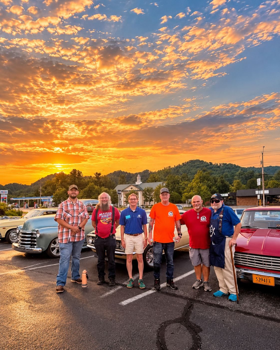 Classic cars on display at the King Lodge car show