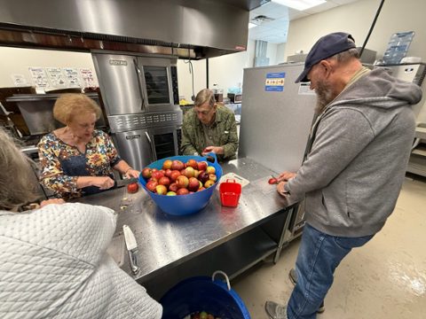Masons making apple butter for the Zollicoffer Lodge scholarship fund (photo 4 of 5)