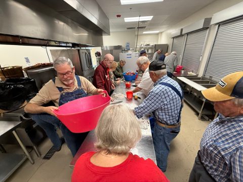 Masons making apple butter for the Zollicoffer Lodge scholarship fund (photo 5 of 5)