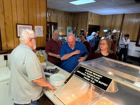 Brothers and families at the King Lodge Thanksgiving dinner (photo 6 of 7)