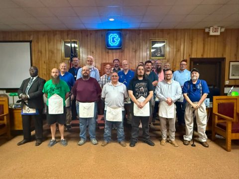Tonight was a special night at King Lodge #461.Three men took their first step in becoming Masons, and we were proud to welcome each of them into our fraternity.The evening was made even more meaningful as one of our members had the privilege of conducting his own stepson through that first step