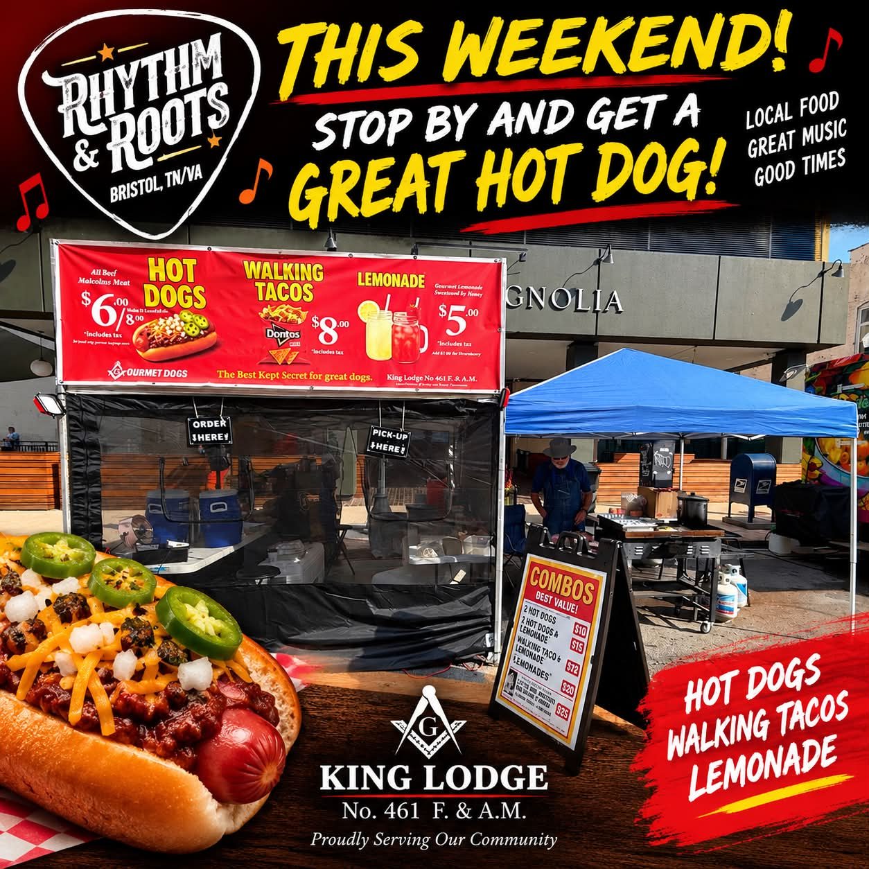 Stop by this weekend to our vendor booth we will be serving up some great dogs.