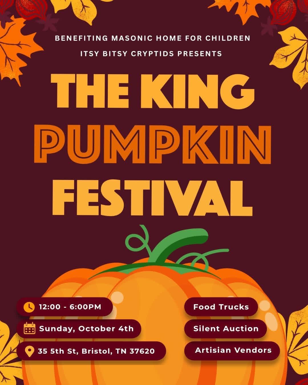 Come check out The King Pumpkin Festival.** This event is organized and operated by a third party renting our lodge.  **https://heraldcourier.com/events/?_evDiscoveryPath=%2Fevent%2F3848362-king-pumpkin-festival&touch=1790680725