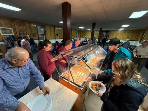 Brothers and families at the King Lodge Thanksgiving dinner (photo 5 of 7)