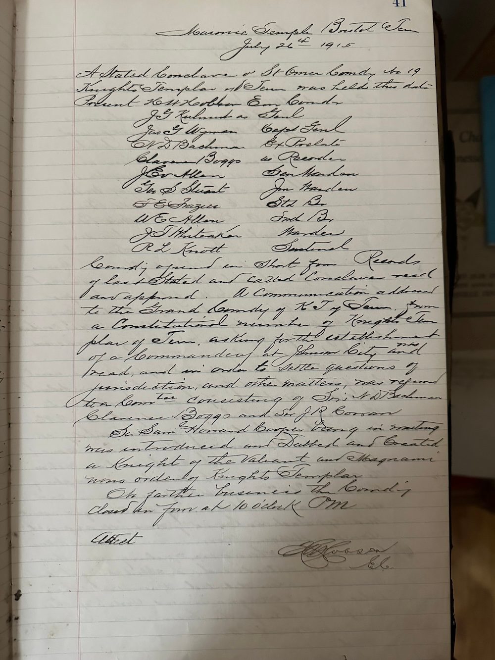 Photo from The Early Origins of King Lodge No. 461