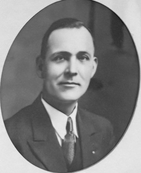 Portrait of J. E. Plaskie, Worshipful Master of King Lodge No. 461, 1935