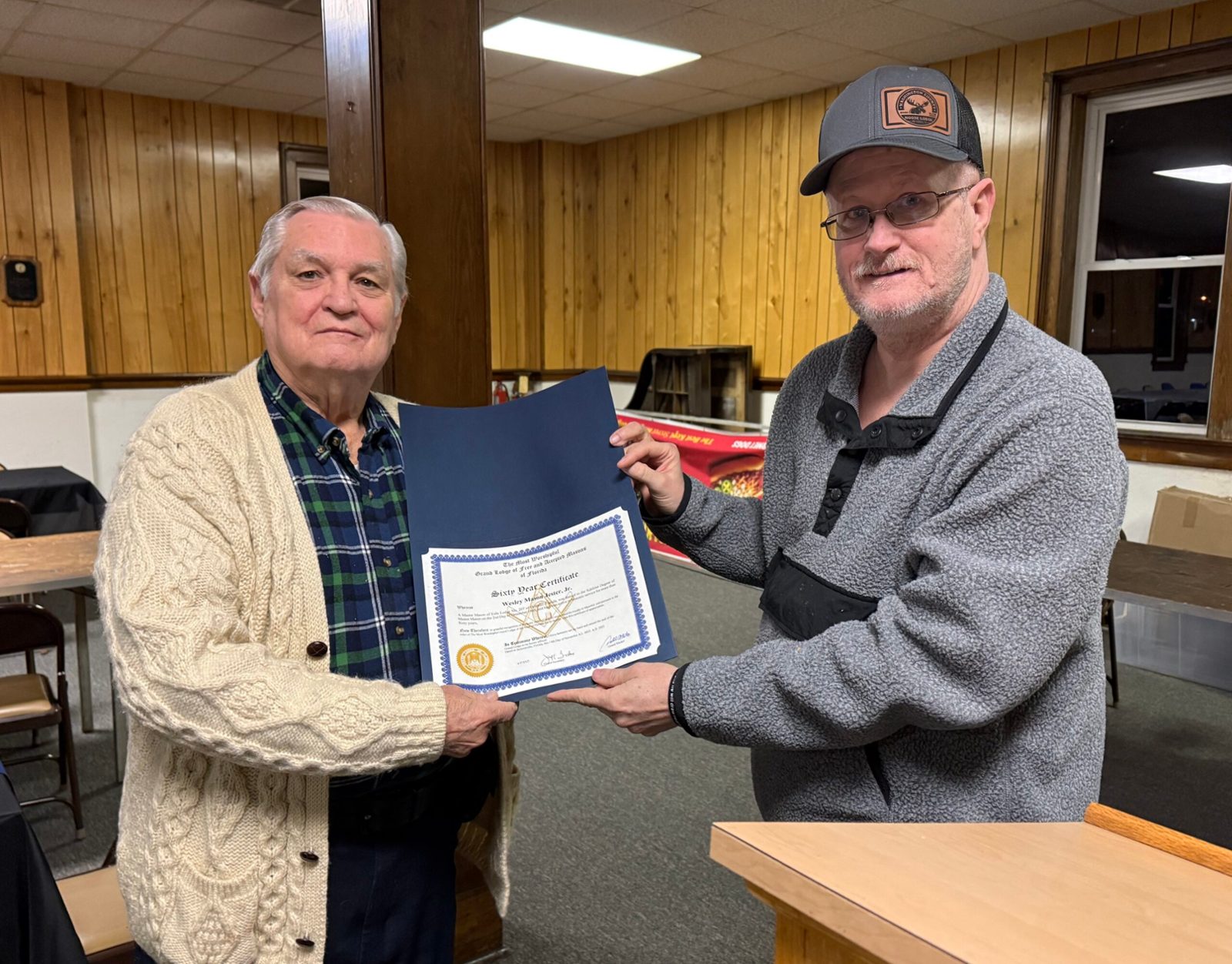Photo from A Testament to Brotherhood: 60-Year Masonic Award Presented at King Lodge No. 461